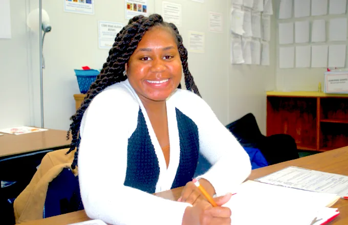 tutor smiling at camera