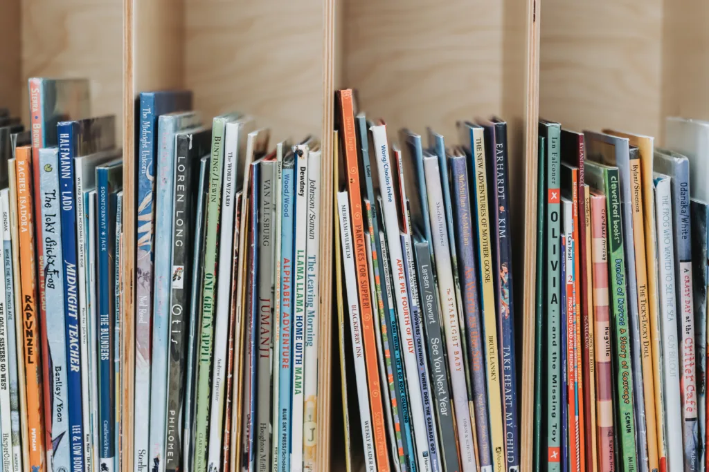 books on a shelf; anti-literacy