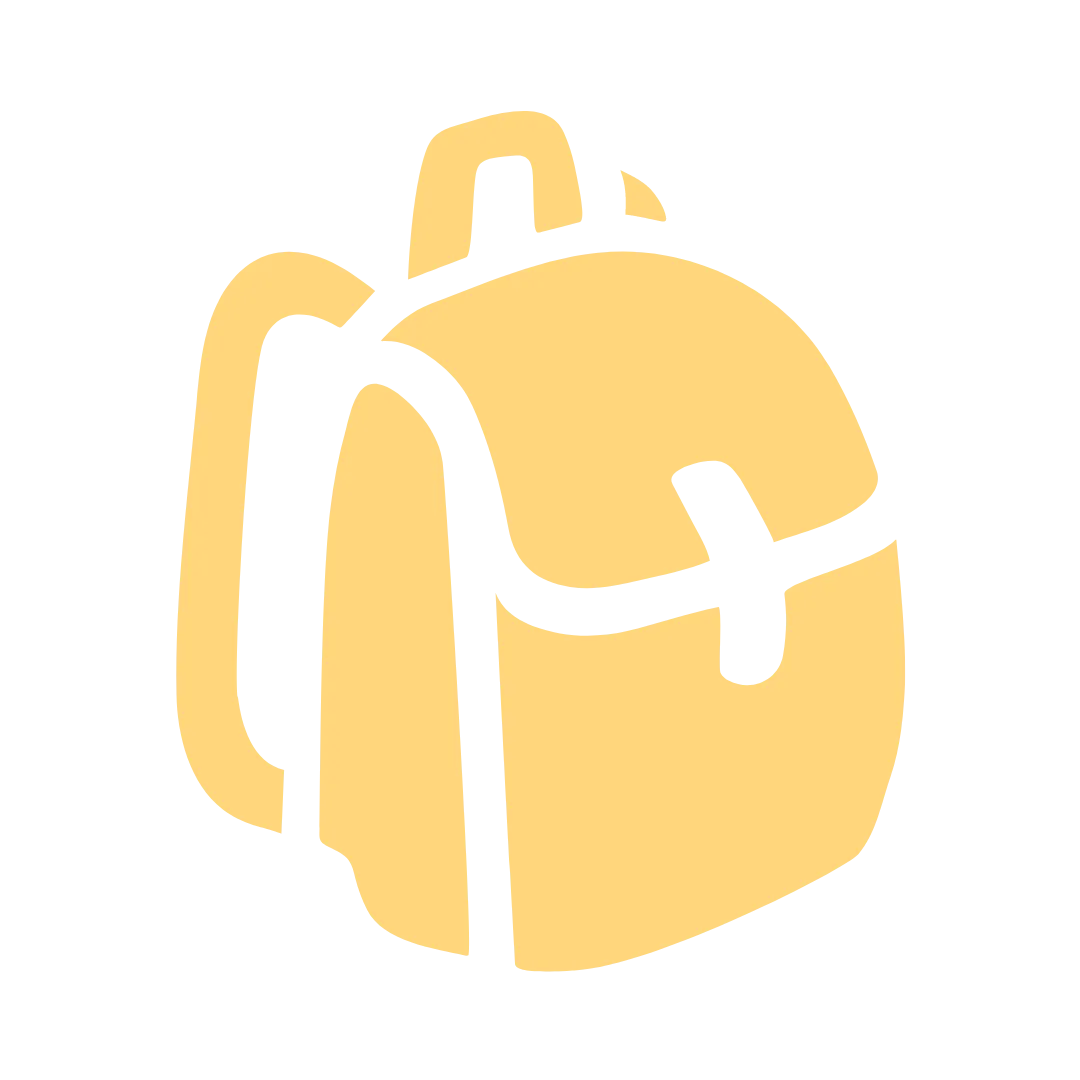 yellow backpack icon