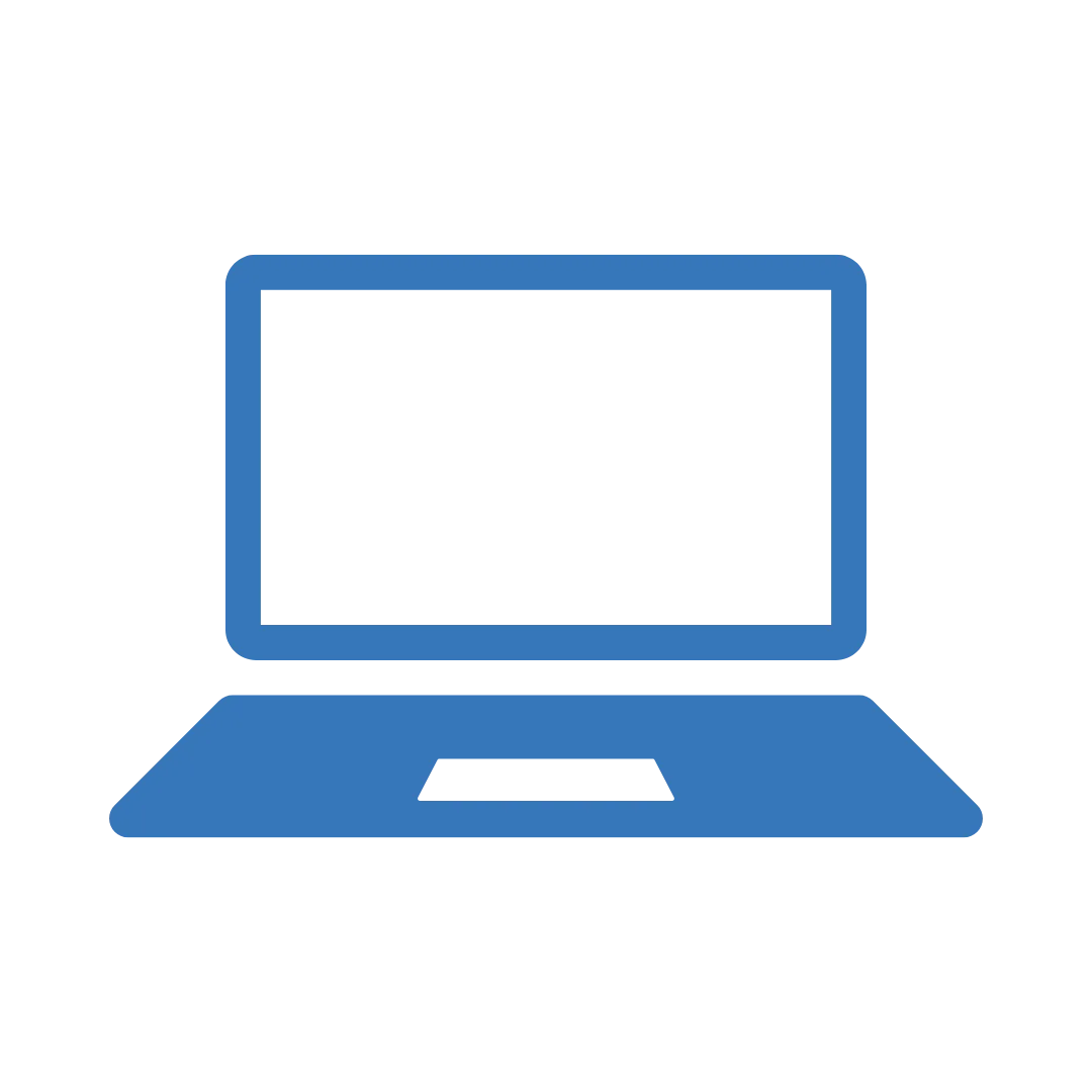 blue laptop icon